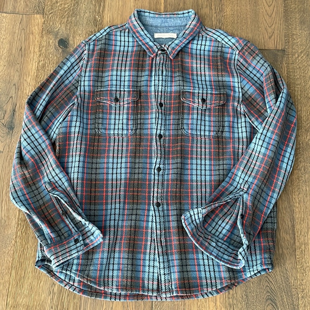 Mens Outerknown Pacific Old Coast Plaid Blanket Shirt